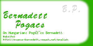 bernadett pogacs business card